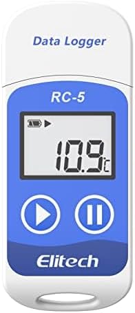 Elitech RC-5 Temperature Data Logger Datalogger Reusable USB PDF 32000 Points Software for Mac and PC