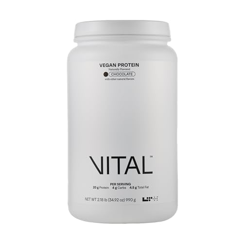 LTH Vital Vegan Protein - Trusted by Life Time Members - Plant-Based Protein Powder - Made from Pea Protein - Supports a Healthy Immune System - Gluten Free & Soy Free - Chocolate, 30 Servings