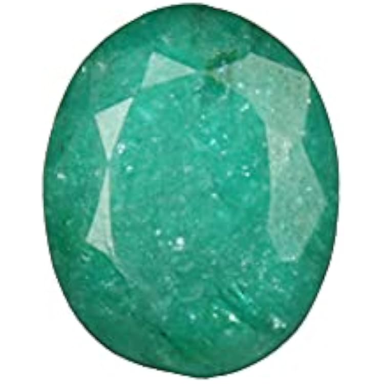 AAA Zambian Green Emerald Oval Cut 15.60 ct Faceted Gemstone for Jewelry Making, Emerald Gemstone Beads, Loose Gemstone