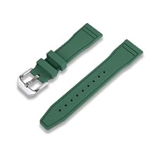 Crafter Blue UX07 Straight End Watch Band FKM Rubber Watch Strap Replacement for All 20MM/21MM/22MM Width Lug Watches