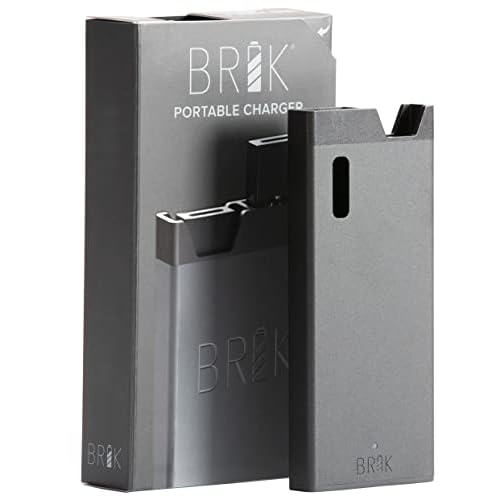 BRIK Portable Carrying Case - Magnetic Holder - Charger Storage - Travel Accessory - Anodized Metal Case Steel Grey