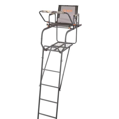 Guide Gear 15.5 Climbing Ladder Tree Stand for Hunting with Mesh Seat, Hunting Gear, Equipment, and Accessories