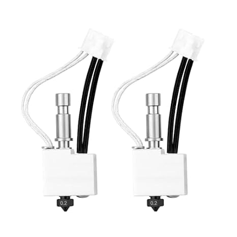 3D Printer 0.2mm S1C Hotend 2Pack Hardened Hotend for Kobra S1 Combo Stainless Steel Print Head Extruder Kit Hot End Hardened Steel Nozzle for Kobra S1 Combo/ACE Pro