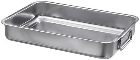IKEA Metal Square Oven Container 24x34 Cm Square Oven Baking Tray with Stainless Steel Handle