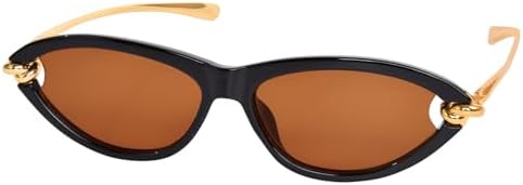 Cat Eye Sunglasses for Women Trendy UV Protection Women's Sun Glasses with Metal Temples Fashion Driving Glasses