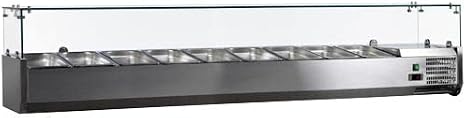 Omcan REFRIGERATED TOPPING RAIL WITH GLASS GUARD 46680