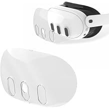 VR Shell Cover Skin for Meta Quest 3 Headset Accessories, Transparent Shell Headset Protector for Quest 3 VR Headsets
