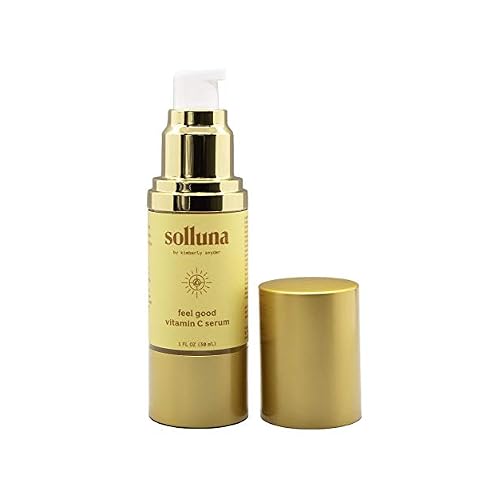 Plant-Based Anti-Aging Vitamin C Serum Hydrating, Firming & Soothing Facial Serum Hyaluronic Acid, Asc2P & Botanicals Solluna by Kimberly Snyder 1oz Vegan, Cruelty-Free, Non-Toxic & Non-GMO