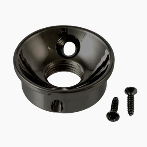 ALLPARTS AP-5270-003 38 Inch Brass Telecaster Jack Plate, Black