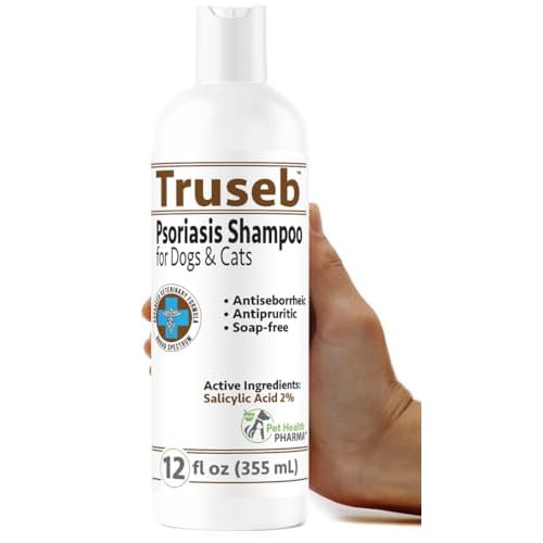 Truseb | Psoriasis Salicylic Acid 2%, Shampoo and Conditioner - Anti to Itch, Psoriasis, Seborrheic, Dermatitis and Dandruff Made in USA Advanced Vet Formula Salicylic 2% Shampoo, 12 Oz