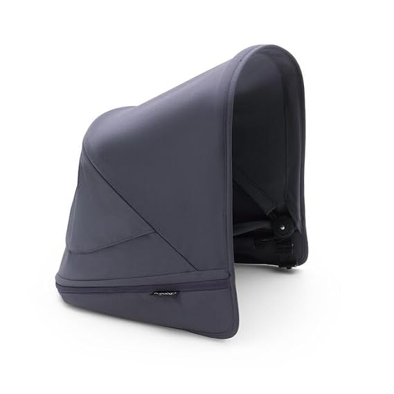 Bugaboo Donkey 5 Sun Canopy Fabric | UPF 50 Sun Protection, Peekaboo Panel & All-Season Coverage - Stormy Blue