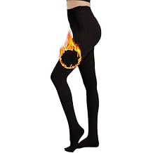 Fleece Lined Tights for Women, Warm Thermal Opaque Leggings, Winter Soft Thick Pantyhose