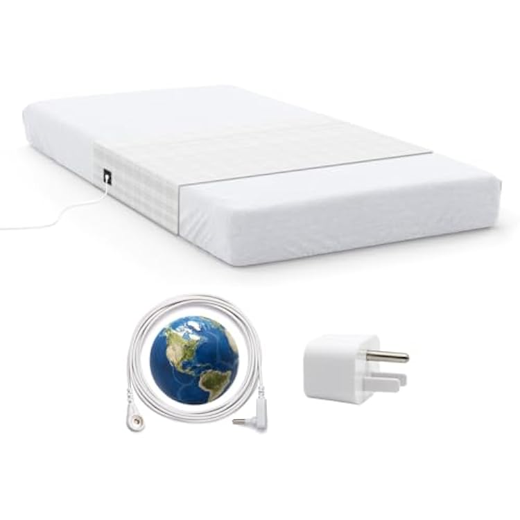Grounding Half Sheet 104 x 35 Inches Fits Various Bed Sizes Easy Snug Fit Balances Body Static Reduces Discomfort Symptoms with 5% Silver Fiber 95% Cotton Conductive
