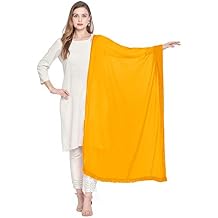 DUPATTA BAZAAR Woman's Mango Yellow Chiffon Dupatta (Free Size)...
