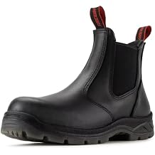 SUREWAY Men's Slip On Work Boots for Men,Upgraded Slip/Water Resistant,Electric Hazard,Fire Station Mechanic Work Boots/Shoes