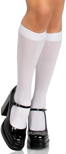 Leg Avenue Womens Knee High Socks for Women Knee High Stockings, One Size, BlackWhite