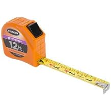 Keson Tape Measure, 5/8 In x 12 ft, Orange, In/Ft (PGTFD12V)