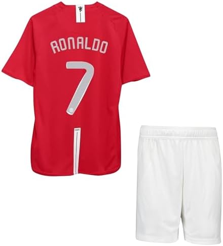 Youth 2008 Red Home Short Sleeve Kit Soccer Jersey Fan Version