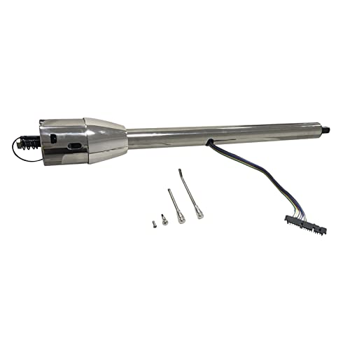 X-AVION GM Stainless Steel Chrome 28 Tilt MT Manual Style Steering Column, Universal for GM Cars