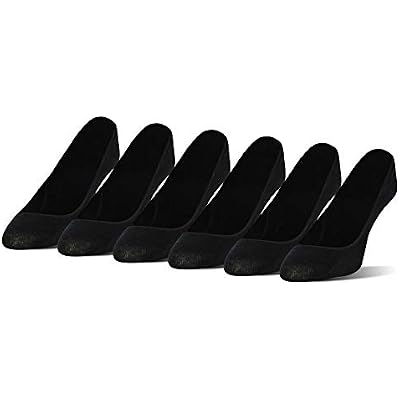 PEDS Womens Padded Super Low Cut No Show Socks 6-Pairs