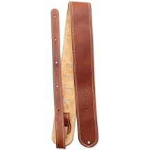 MARTIN Ball Glove Leather Guitar Strap Brown | Soft, Worn-In Feel with Double Stitching and C. F Logo