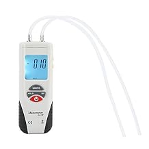 Summer Enjoyment Digital Manometer, HT-1890 Handheld Digital Manometer Differential Gauge Pressure Meter 11 Selectable Units for Testing