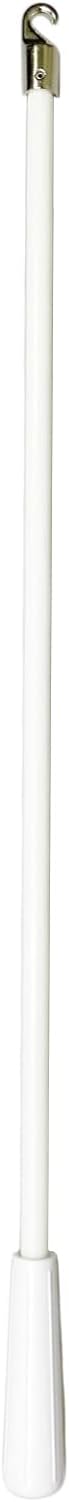 17 Inches Long White Fiberglass Blind Tilt Wand with Kirsite Hook