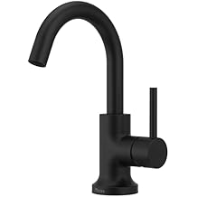 Pfister Zeelan Bathroom Sink Faucet, Single Control, 1-Handle, Single Hole, NSF Certified, Matte Black Finish, LF042ZLB