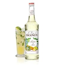 Monin - Mojito Mix Syrup, Sweet Herbal Mint Flavor, Great for Frozen Cocktails, Mocktails, Delicious Desserts, Gluten-Free, Vegan, Non-GMO (750 ml)