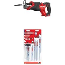 CRAFTSMAN V20 Reciprocating Saw, Cordless, Tool Only with Reciprocating Saw Blades, 11-Piece (CMCS300B & 2058838)