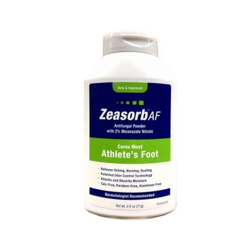 Zeasorb AF Powder with 2% Miconazole Nitrate, 2.5 Ounce Pack of 7