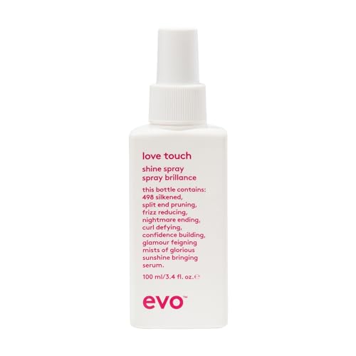 EVO Love Touch Lightweight Hair Shine Spray for All Hair Types - High Gloss, Frizz Control & Smoothing - 3.4 fl oz