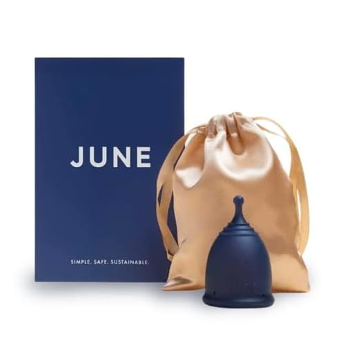 June Menstrual Cup Firm, Large, 1 Pack Reusable Soft Silicone Period Cup for Comfortable, Leak-Proof Protection Eco-Friendly Alternative to Pads and Tampons