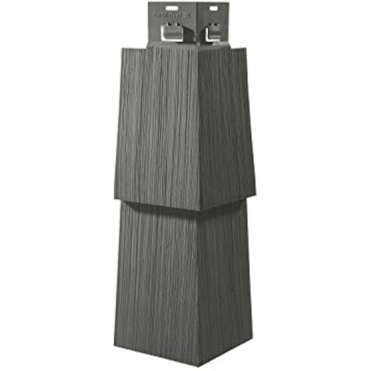 Cedar Impressions Double 7in. Staggered Perfection Shingle Corner Carton of 20 Charcoal Gray