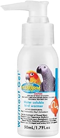 Vetafarm Bird Liquid Worm Out 50ml In Water Bird Wormer Worming Treatment All Birds Finches Canaries Budgies Pigeons Poultry
