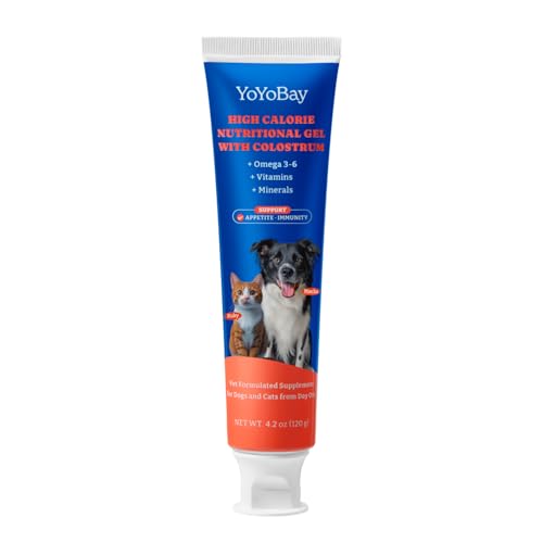 Bovine Colostrum Nutritional Gel for Dog & Cat - High Calorie Supplement for Dogs and Cats, Support Appetite for Cat, Immune Support, Dog Weight Gainer, Senior Dogs Cats Supplement