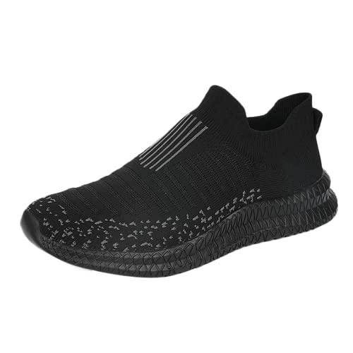 BORAMAX Mens Slip on Walking Shoes Ultra Light Breathable Non Slip Running Shoes Casual Fashion Sneakers Mesh Workout Sports