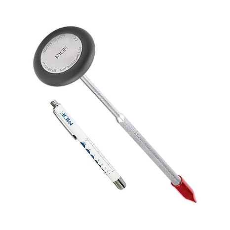 MDF Instruments Babinski Neurological Reflex Hammer with Pointed tip for Superficial responses + MDF LUMiNiX Illuminator Medical Professional Diagnostic Penlight