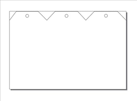 Print-Ready #12 Jumbo Hang Tags, Die-Cut w Hole (4" x 8"), 3-UP on 12" x 8" White 65lb Cover Paper - 250 Sheets / 750 Tags