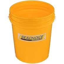 Seachoice 5-Gallon Plastic Bucket w/Metal Handle, Yellow