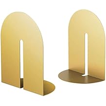 Bookends Decorative Metal Bookends, Heavy Duty Bookends Universal Bookends, Non Skid Book Stoppers for Books, Documents, Movies Decorative Bookend Bookends for Shelves (Color : 1)