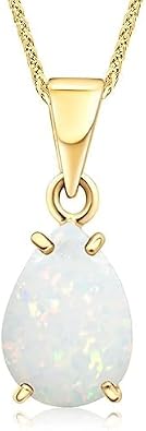 Certifed Opal Pendant Necklace, Sterling Silver, 18 Inch Chain