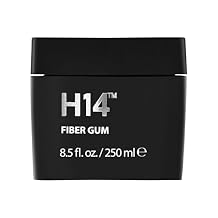H14 Fiber Gum for Men 3.38 oz / 100 ml Medium Hold Styling Cream with Beeswax & Corn Starch Lightweight Hair Fiber for Volume, Texture & Satin Finish Made in Europe