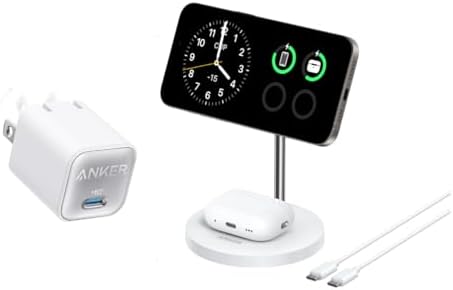 Anker 30W USB C Charger with MagGo 2-in-1 Charging Station