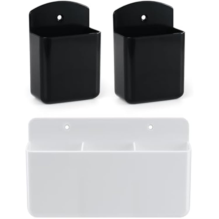 2 Pcs Remote Control Holder Wall Mount3 Slot Adjustable Remote Control Holder