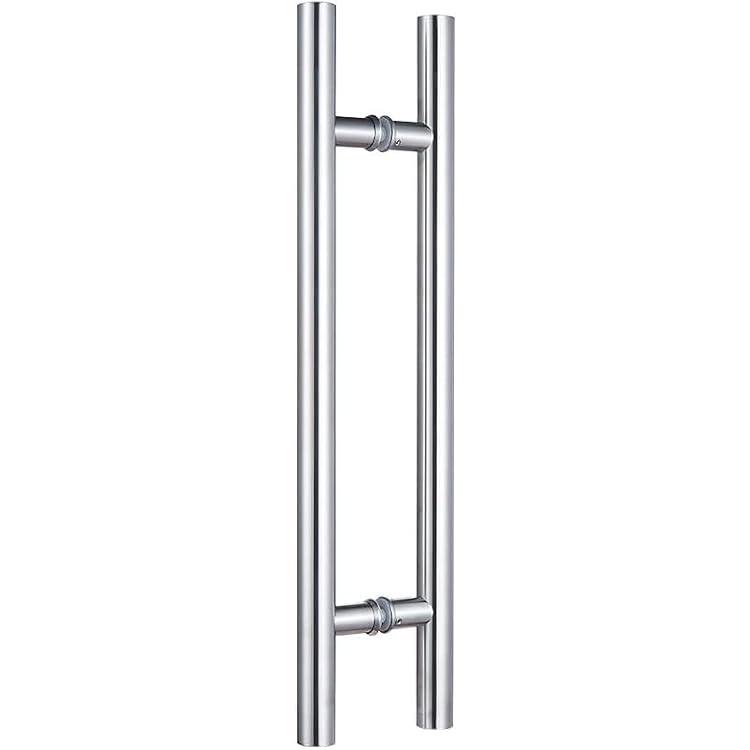 Ranbo Ladder Style 32 Push Pull Door Handle,600mm 23 58 inch CTC,Heavy Duty 1.2mm Thick 304 Stainless Steel Double Sided Handle for Barn Front Wood Shower Commercial Entrance Door,Brushed Nickel