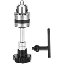 Aluminum Alloy Drill Chuck with Wrench 1.5-10mm Clamping Range Woodworking Drill Tools Hand Twist Keyless Chuck for Woodworking