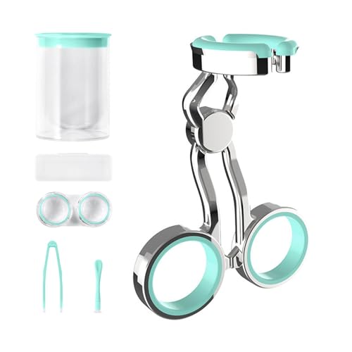 Color Contact Lenses Wearing Aids, Contact Lens Eyelid Stretcher, Eye Contact Removal Tweezers, Contact Lens Eyelid Wearingtool for New User Green