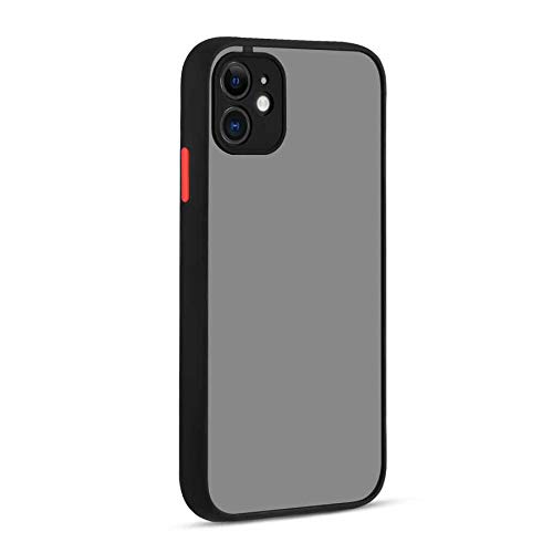 Ehr. iPhone 11 Compatible Camera Protected Back Matte Luxury Silicone Case Black, iPhone 11