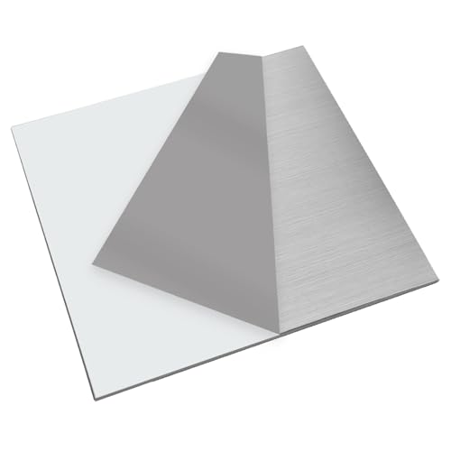 KANABI 1PCS 304 Stainless Steel Sheet Metal 15cm x 15cm x 3mm, Thickness 3mm, 304 Square Stainless Steel Plates for DIY Craft Model Repair Engraving Punching Drilling Cutting